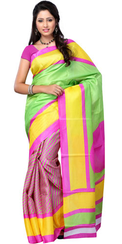Wonderful Bhagalpuri Khadi Printed Silk Saree with Dynamic Allure Wonderful Bhagalpuri Khadi Printed Silk Saree with Dynamic Allure