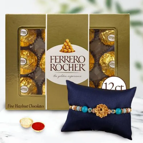 Delightful Gift of Veera Rakhi N 12pc Ferrero Rocher