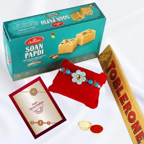 Delicious Selection of Toblerone N Soan Papdi with Rakhi