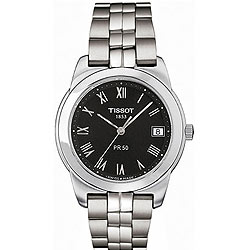 Delightful brushed with polished stainless steel bracelet timepiece for men from Tissot Delightful brushed with polished stainless steel bracelet timepiece for men from Tissot