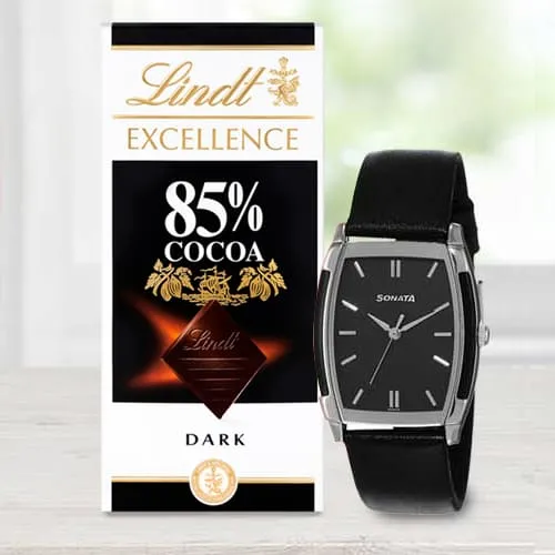 Amazing Sonata Analog Mens Watch N Lindt Chocolate Amazing Sonata Analog Mens Watch N Lindt Chocolate