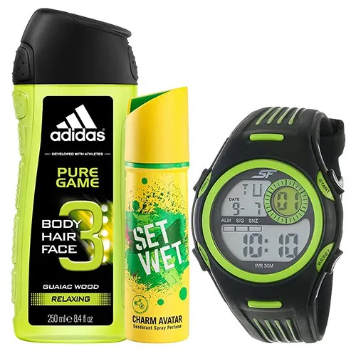 Classy Sonata Fibre Mens Watch Adidas Shower Gel N Set Wet Deo Classy Sonata Fibre Mens Watch Adidas Shower Gel N Set Wet Deo