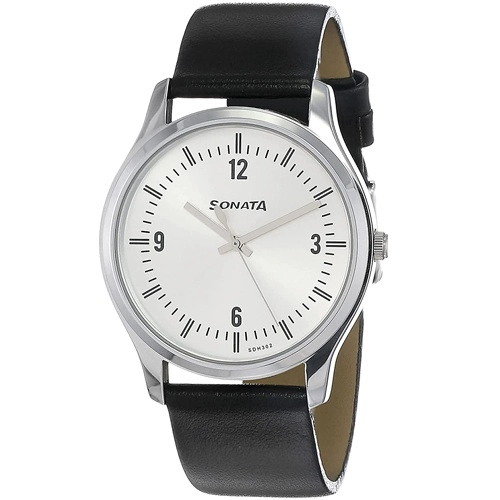 Enticing Sonata Essentials Analog Silver Dial Mens Watch