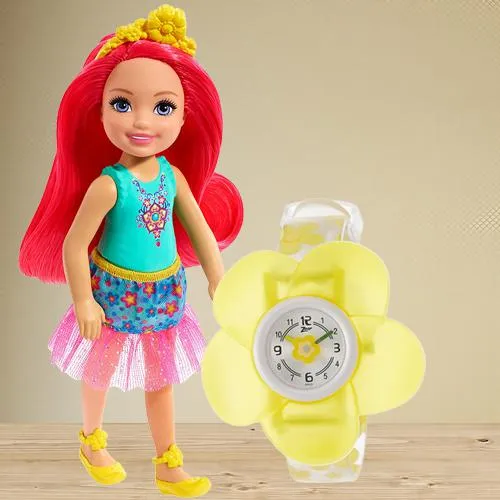 Amazing Zoop Analog Watch N Barbie Chelsea Doll