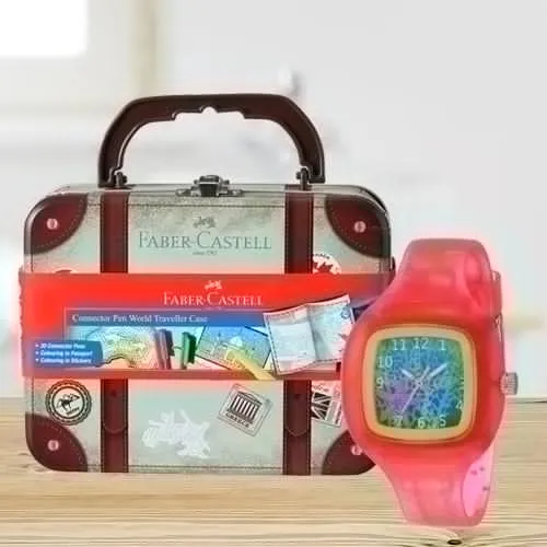 Wonderful Zoop Analogue Watch N Faber Castell Colours Set Wonderful Zoop Analogue Watch N Faber Castell Colours Set