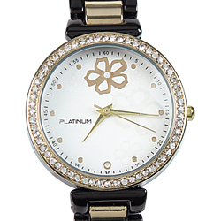 An Exquisite Collection of Black & Gold Stone Studded Womens Watch An Exquisite Collection of Black & Gold Stone Studded Womens Watch