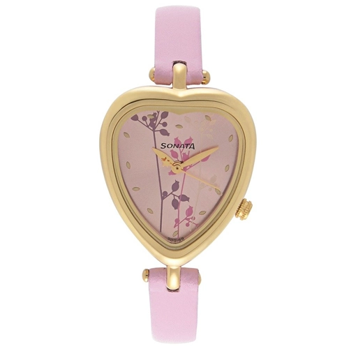 Exclusive Titan Sonata Heart Shape Dial Watch for Women