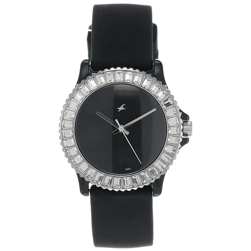 Fancy Fastrack Beach Round Black Dial Womens Analog Watch