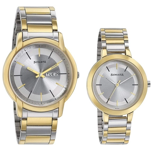 Rocking Sonata Pairs Analog Silver Dial Watch