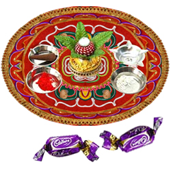 Diwali Thali with Chocolates Diwali Thali with Chocolates