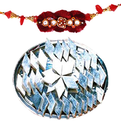 Superb Rakhi and Kaju Katli from Haldiram Superb Rakhi and Kaju Katli from Haldiram