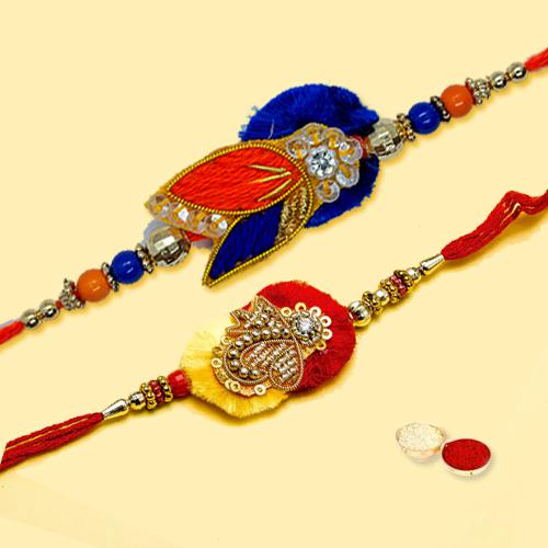 Premium Kundan Zardozi Rakhi Premium Kundan Zardozi Rakhi