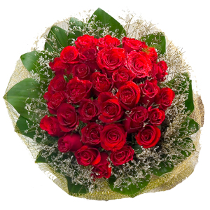 Artistic Thirty Red Roses Bouquet with Impression of love Artistic Thirty Red Roses Bouquet with Impression of love